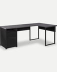 Homeroots Office Oliver L-Shaped Desk with Storage Drawers