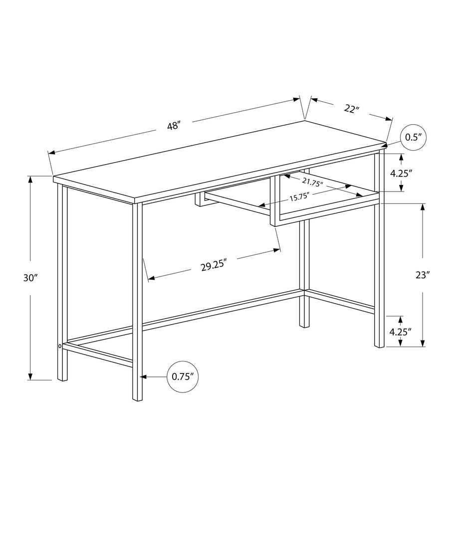 Homeroots Office Quinn Contemporary-Modern Computer Desk