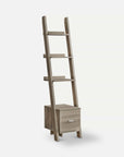 Homeroots Office Tyler Ladder Bookcase with Drawer
