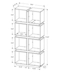 Homeroots Office Wells Ultra-Modern Cubicle Organizer Cubby Bookshelf