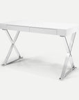 Homeroots Office Wesley Modern X-Frame Storage Desk with Drawers