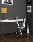 Homeroots Office Wesley Modern X-Frame Storage Desk with Drawers