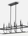 Homeroots Outdoor Beckett 10-Light Matte Black Island Pendant