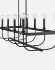 Homeroots Outdoor Beckett 10-Light Matte Black Island Pendant