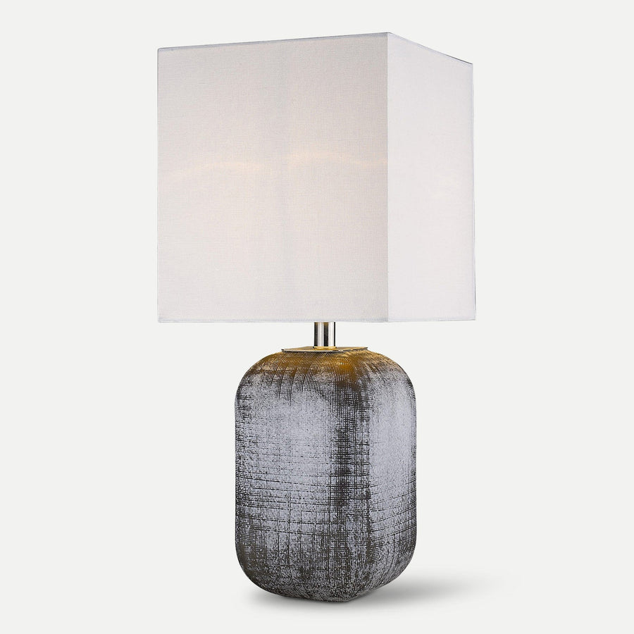 Homeroots Outdoor Beckham Polished Nickel Table Lamp