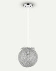 Homeroots Outdoor Distratto Polished Chrome Aluminum Pendant