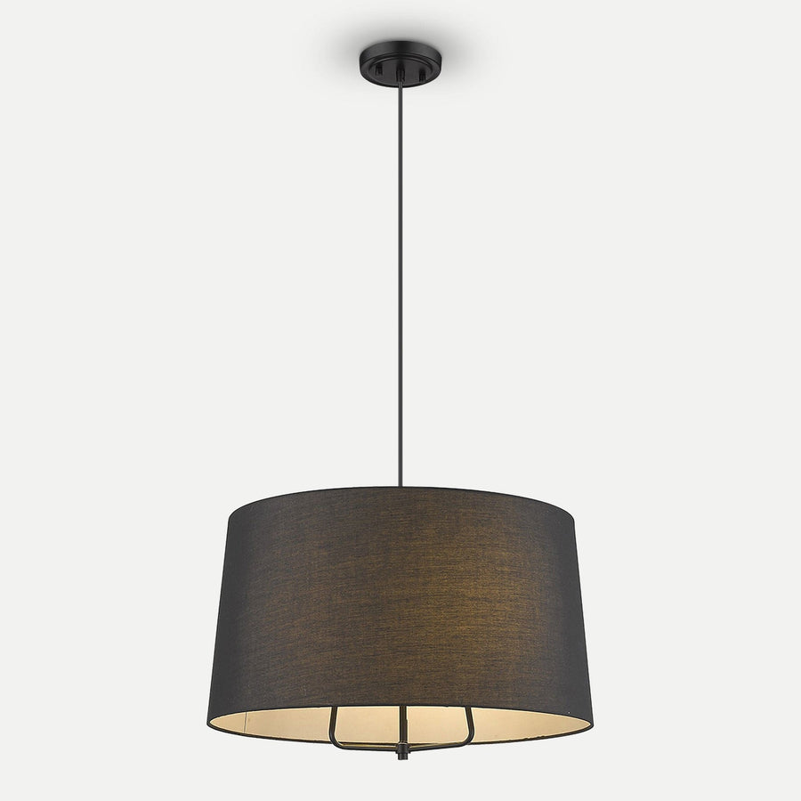 Homeroots Outdoor Lamia Modern Drum Shade Pendant