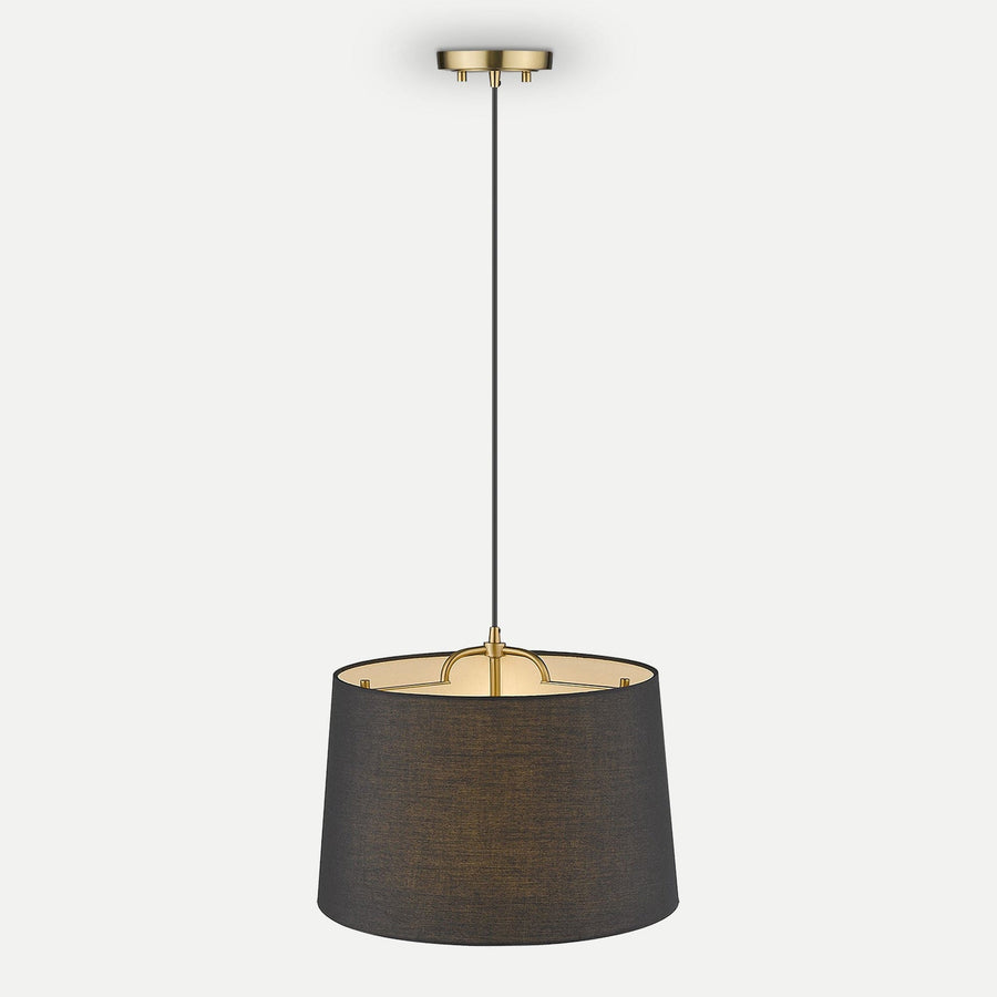 Homeroots Outdoor Lamia Modern Petite Drum Shade Pendant