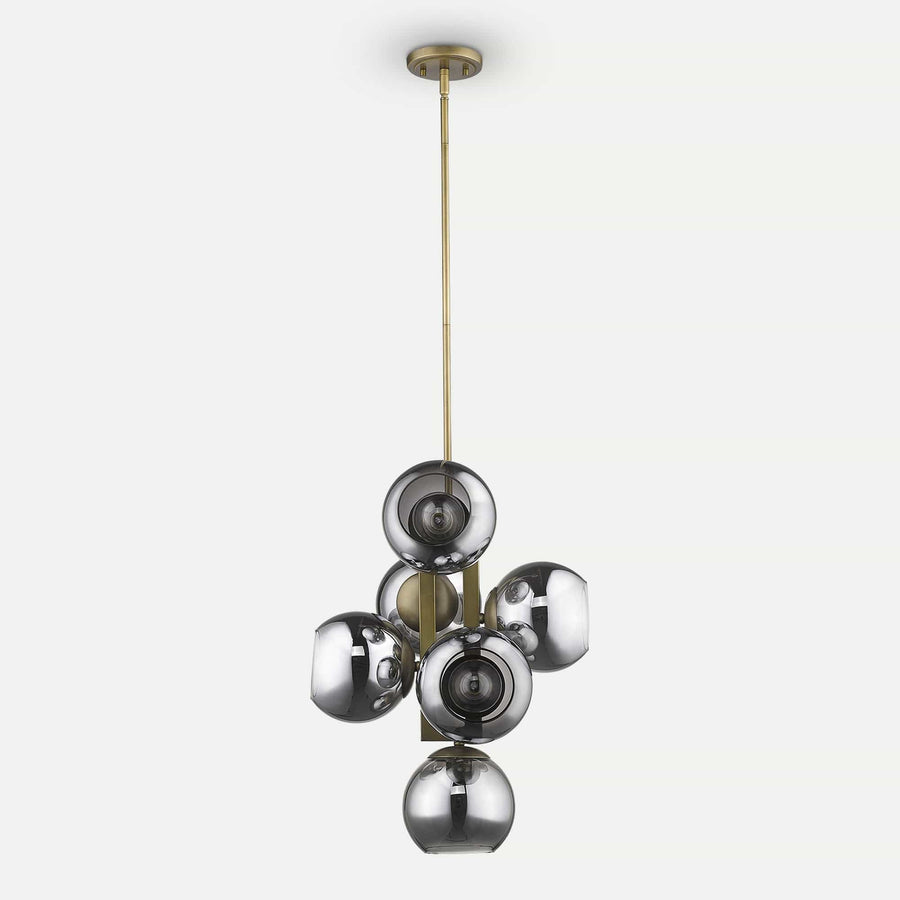 Homeroots Outdoor Lunette 6-Light Mid-Century Modern Pendant