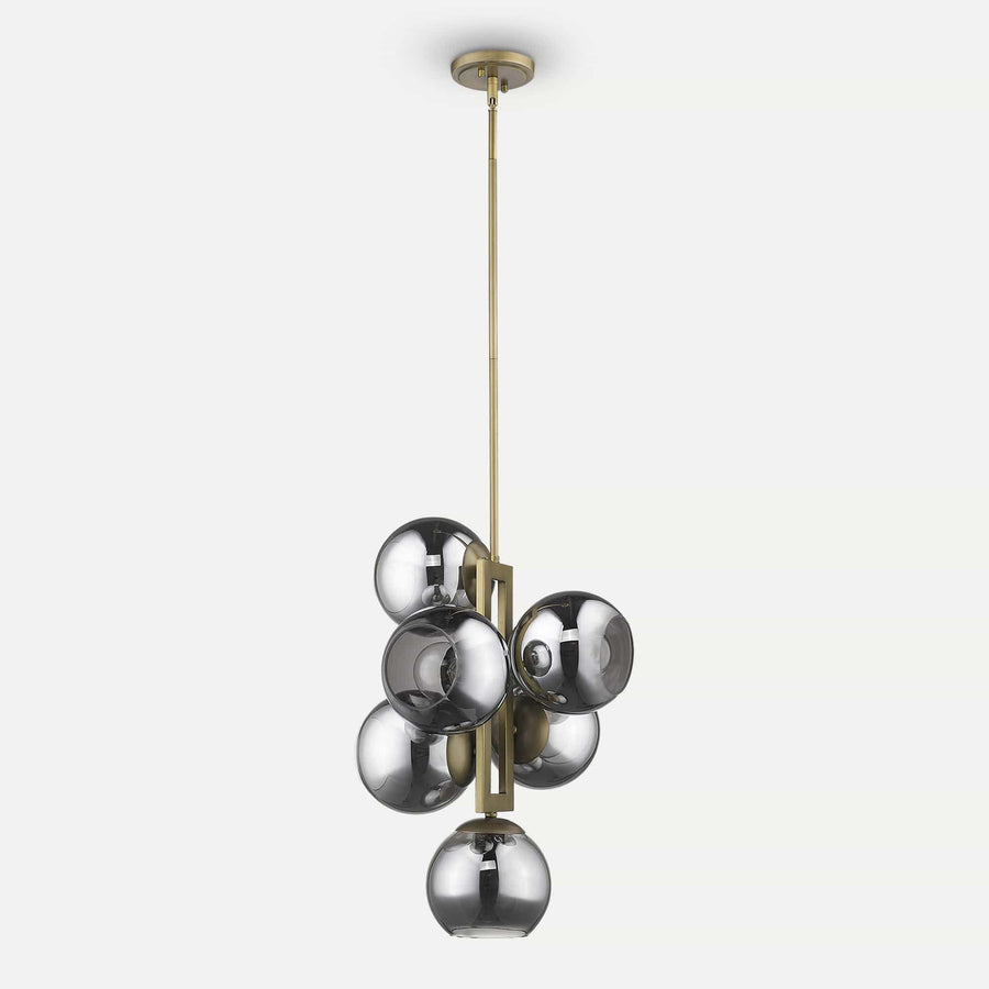 Homeroots Outdoor Lunette 6-Light Mid-Century Modern Pendant