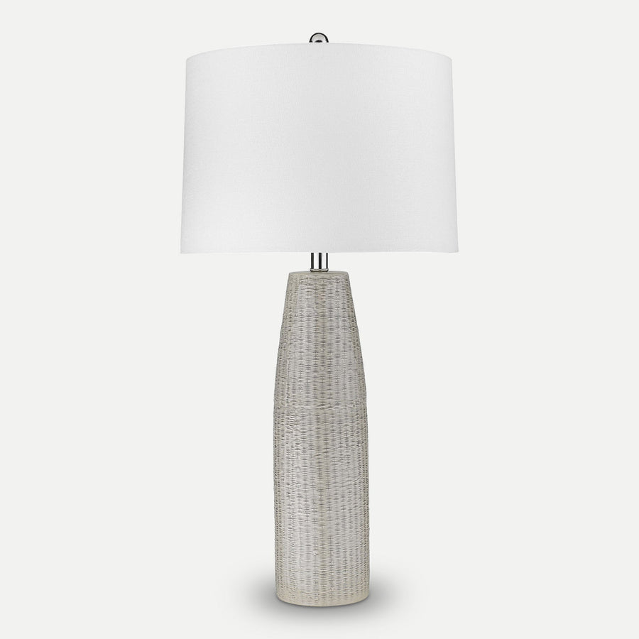 Homeroots Outdoor Madison Polished Nickel Table Lamp
