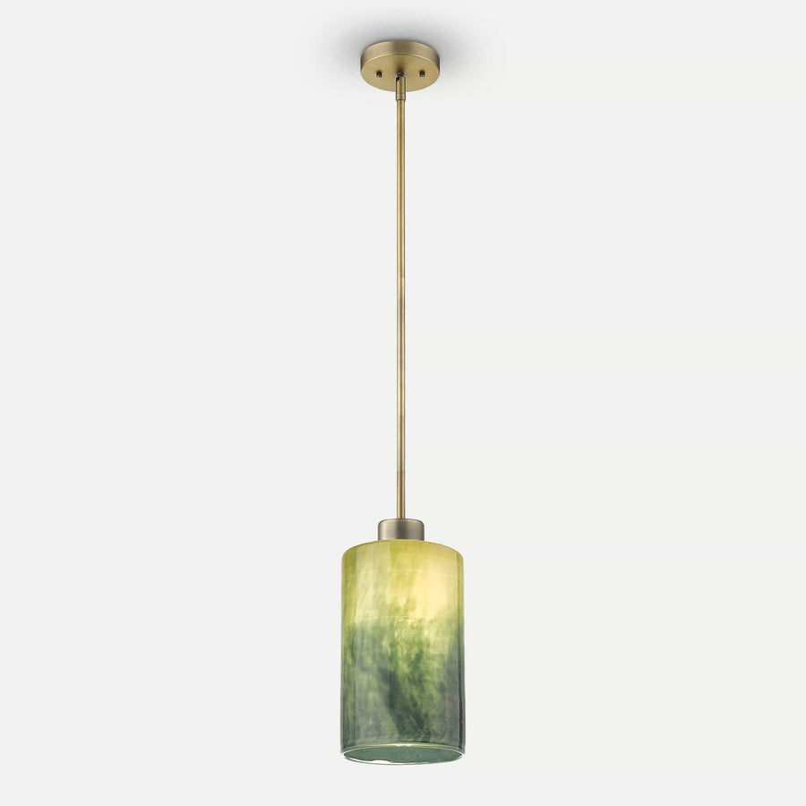 Homeroots Outdoor Monet 1-Light Modern Brass Pendant