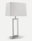 Homeroots Outdoor Precision Brushed Nickel Table Lamp