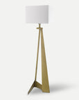 Homeroots Outdoor Stratos Aged Brass Floor Lamp