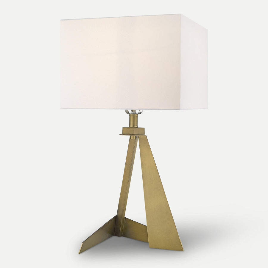 Homeroots Outdoor Stratos Aged Brass Table Lamp