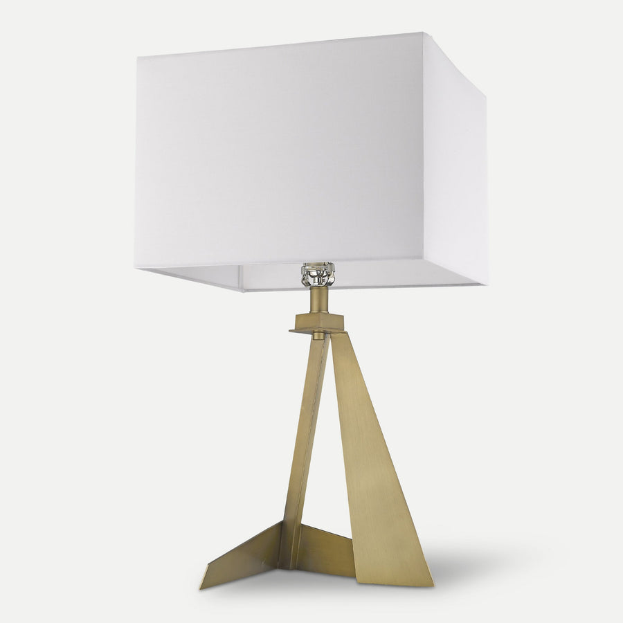 Homeroots Outdoor Stratos Aged Brass Table Lamp