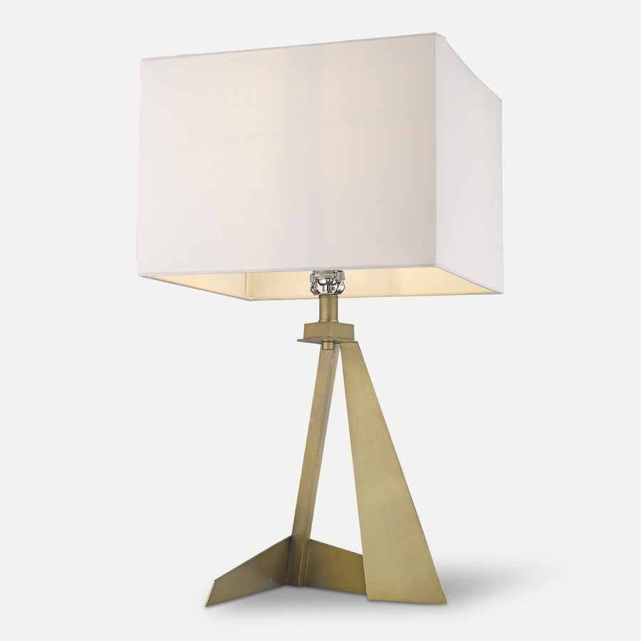 Homeroots Outdoor Stratos Aged Brass Table Lamp