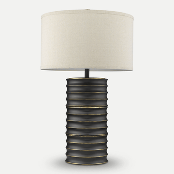 Homeroots Outdoor Wave Aged Brass Table Lamp