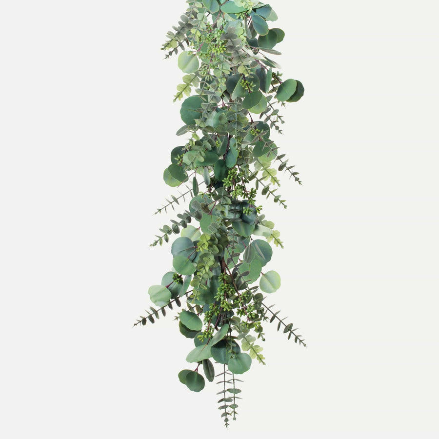 Melrose Garden Athena 5' Green Polyester mixed eucalyptus garland