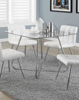 Monarch Kitchen & Dining Cam Glass Top Square Dining Table