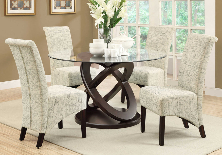 Monarch Kitchen & Dining Reid Round Glass Dining Table