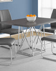 Monarch Kitchen & Dining Tayla Geometric Base Square Dining Table