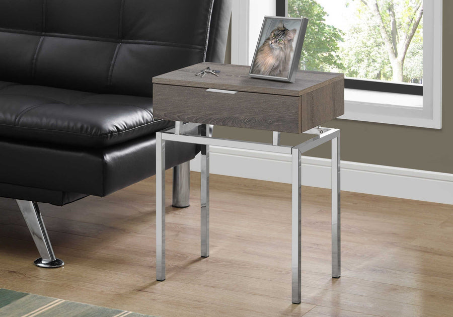 Monarch Living Room Liam Rectangle End Table with Drawer