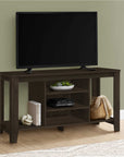 Monarch Living Room Reese Compact TV Stand with Shelves