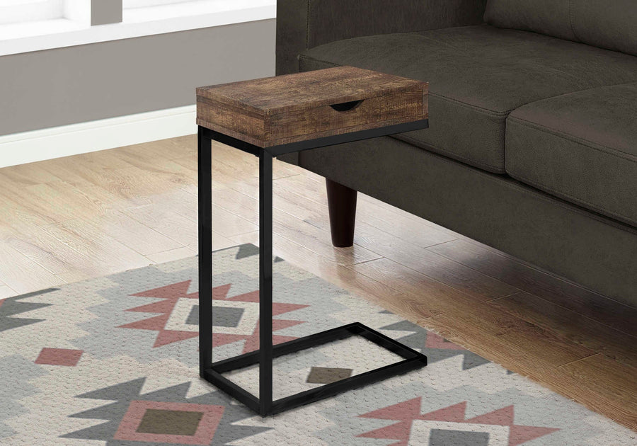 Monarch Living Room Wyatt U-Shape Accent Table with Drawer