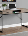 Monarch Office Dani Industrial Desk with 2-Drawers and Storage