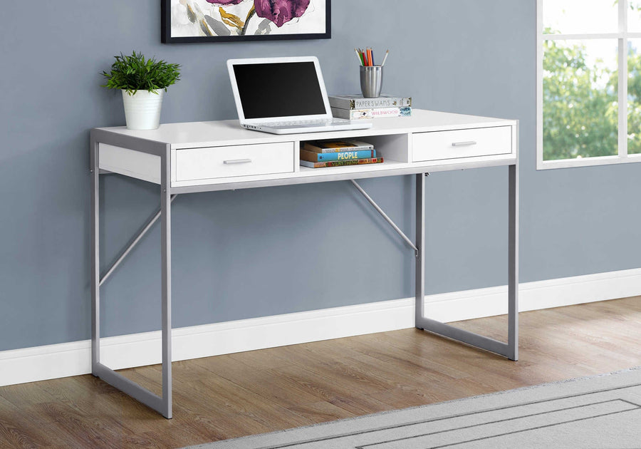 Monarch Office Dani Industrial Desk with 2-Drawers and Storage