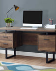 Monarch Office Frank Modern-Farmhouse Storage Desk with Drawers