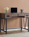 Monarch Office Gregory Modern-Farmhouse Writing Desk with Drawers