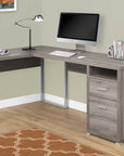 Monarch Office Harrison L-Shaped Desk with Storage Drawers