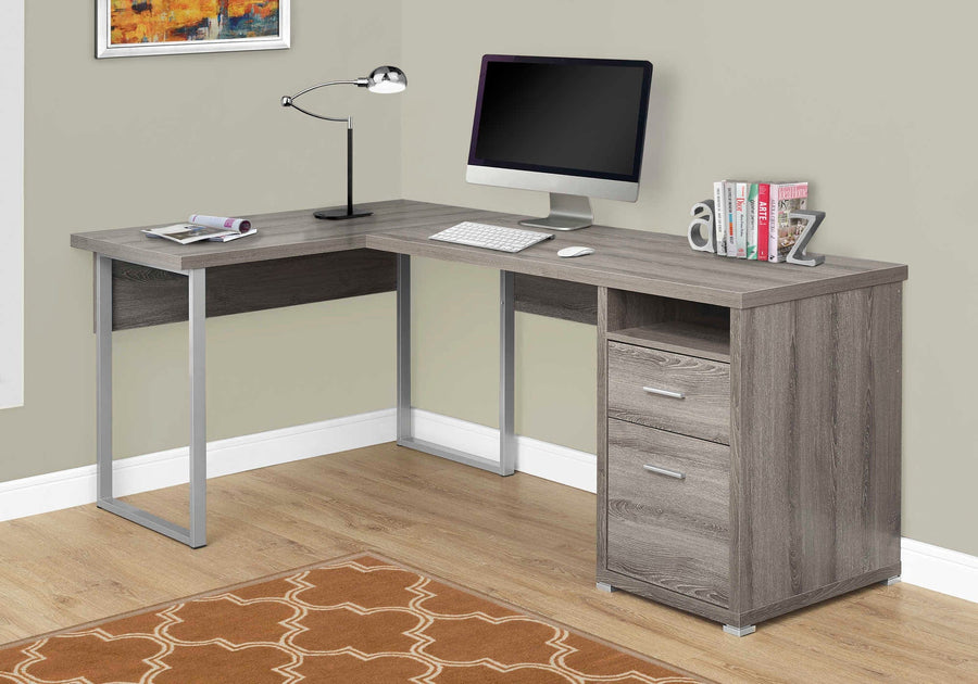 Monarch Office Harrison L-Shaped Desk with Storage Drawers
