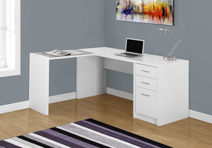 Monarch Office Lyndsey L-Shaped Desk with Storage Drawers