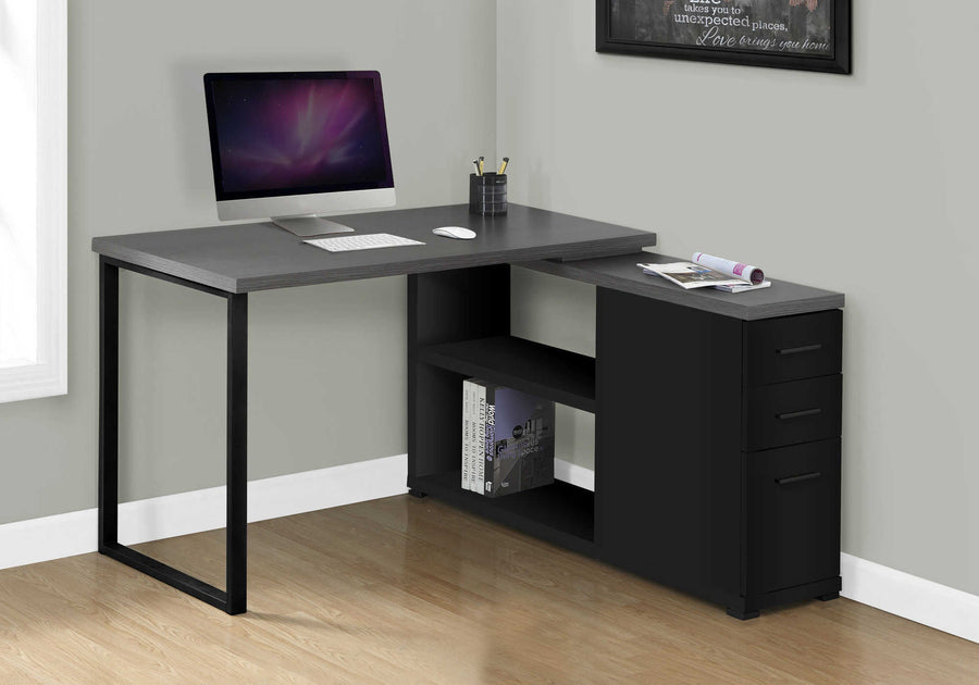Monarch Office Oliver L-Shaped Desk with Storage Drawers