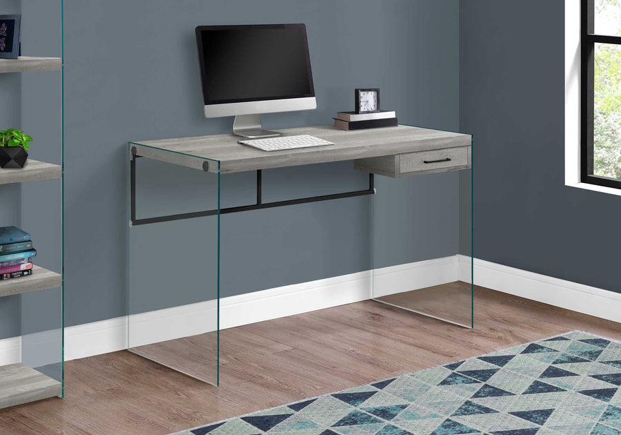 Monarch Office Remy Home Office Writing Desk with Glass Frame