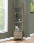 Monarch Office Tyler Ladder Bookcase with Drawer