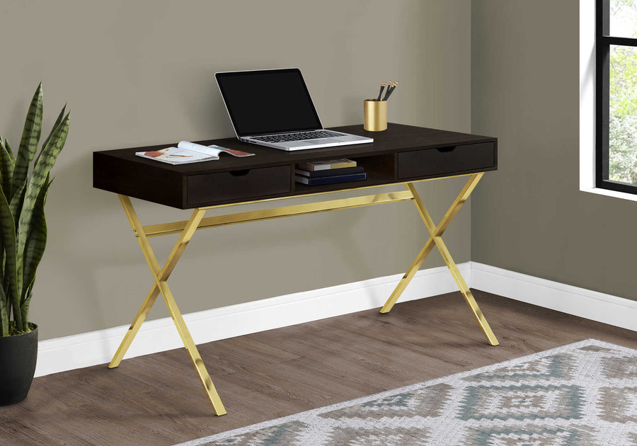 Monarch Office Wylde X-Frame Writing Desk with Drawers