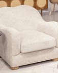 Sagebrook Accent Chair Rosalind Curved Back Beige Accent Chair